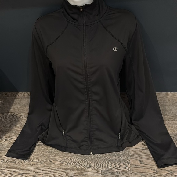 Champion Jersey logo zipper sweatshirt Sz M - Picture 3 of 12